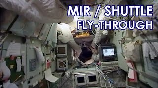 MIR  Shuttle Interior Flythrough  Stabilized 199511 [upl. by Palua]