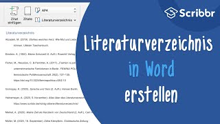 Literaturverzeichnis in Word erstellen  Scribbr 🎓 [upl. by Yornoc100]