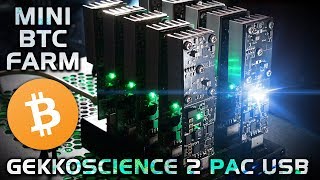 Mini Bitcoin Mining Farm Gekkoscience 2PAC USB SHA256 How to [upl. by Atilrac]