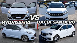 New Dacia Sandero VS Hyundai i10 2022 [upl. by Jody]