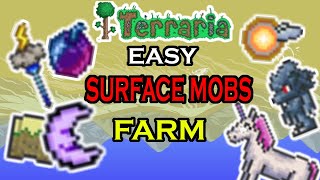 How to Farm Surface Mobs  Easy Setup  Terraria 14 [upl. by Bale36]