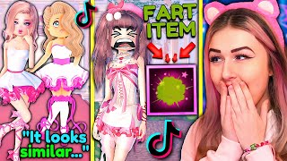 REACTING To VIRAL TIKTOKS From The VALENTINES DAY UPDATE In DRESS TO IMPRESS  ROBLOX [upl. by Anelet604]