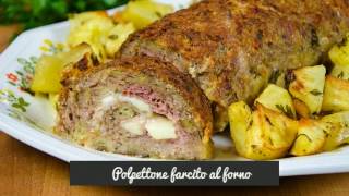 POLPETTONE DI CARNE FARCITO  Stuffed meatloaf [upl. by Arrio79]