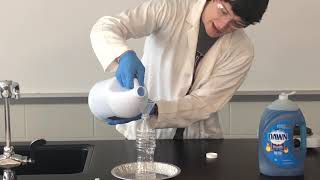 Hydrogen Peroxide and Potassium Iodide Reaction Elephant Toothpaste [upl. by Aicekal142]