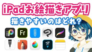 iPadイラストお絵かきアプリ10選❗️おすすめはどれ？ [upl. by Odraboel]