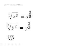 Radical to exponential form [upl. by Vivle]