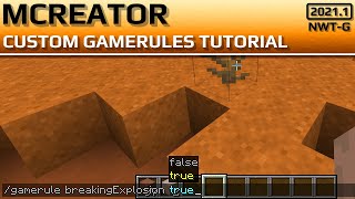 MCreator 20211 How to use Custom Gamerules [upl. by Paul]