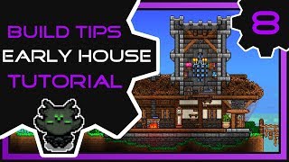 Fancy Early Game House  Terraria Build Tips [upl. by Sairu]