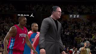 PC NBA 2K10 Pistons Vs Lakers [upl. by Erdnuaed]