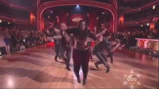 Derek Hough amp Amber Riley dancing Freestyle on DWTS 11 25 13 [upl. by Strauss883]