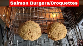 Air Fried Salmon Burgers Recipe Smart Oven Air Fryer NuWave Bravo [upl. by Perrin]