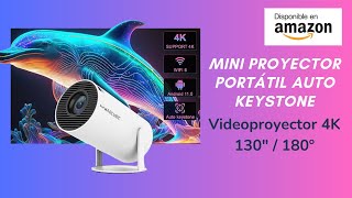 Mini Proyector Portátil Auto Keystone 4K [upl. by Atel]