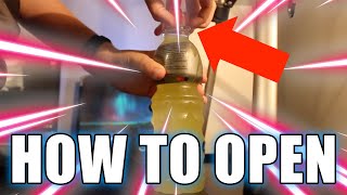 HOW TO OPEN GATORADE 24 Oz BOTTLE 2024 WORKING  Gatorade Opening [upl. by Haet]