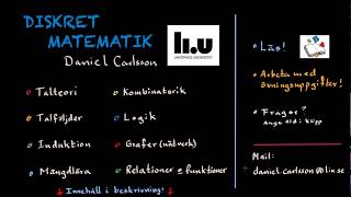 Välkommen till spellistan Diskret matematik  för högskolan [upl. by Telfer215]