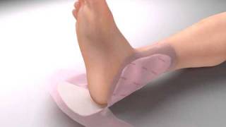 ALLEVYN◊ Gentle Border Heel Foam Dressing Application [upl. by Aettam550]