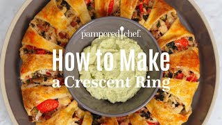 How to Make a Crescent Ring  Pampered Chef [upl. by Dnaloy]