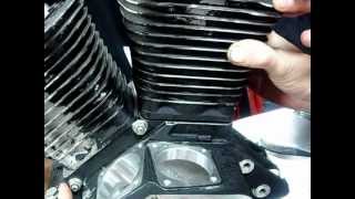 Part 032 How to install piston cylinder OEM method on a Harley vtwin SampS Revtech EVO [upl. by Amoakuh]