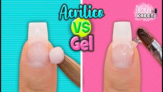 UÑAS POSTIZAS de GEL VS ACRÍLICAS [upl. by Nadabas474]