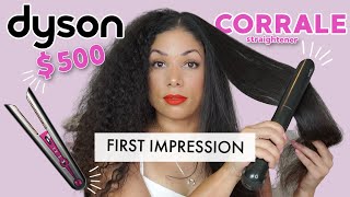 Testing The DYSON CORRALE Straightener REVIEW  FIRST IMPRESSION [upl. by Nehtanoj]