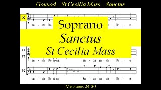 Gounod  St Cecilia Mass  Sanctus  Soprano [upl. by Minton554]