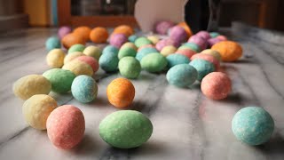 How Candy Coated Chocolate Eggs are made  Homemade MampMs [upl. by Hama537]