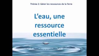 Géographie Seconde Leau une ressource essentielle  cours complet [upl. by Sadoff]