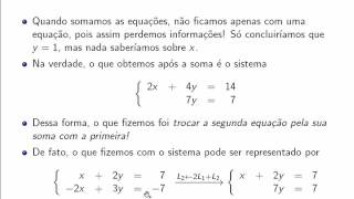 Sistemas Lineares Operações Elementares [upl. by Lipcombe797]