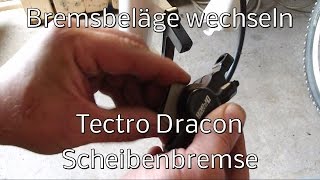 Bremsbeläge wechseln Tectro Dracon Scheibenbremse replace brake pads [upl. by Wilburn]