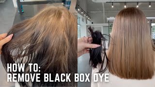 How to remove black box dye part 1  hair color transformation before and after [upl. by Yablon]