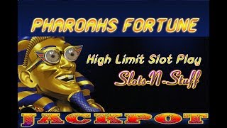 Pharaohs Fortune Bonus Round High Limit Slot Wins [upl. by Anaidiriv811]