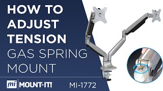 How to Counterbalance and Adjust the Tension on your Gas Spring Monitor Arm Mount MI1772 [upl. by Neiviv]