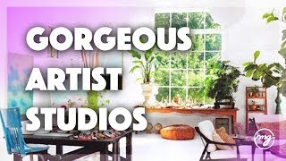 Top 10 Art Studio Spaces Lofts She Sheds Creative Space Ideas [upl. by Collar]