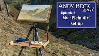 Plein Air watercolour painting setup with Andy Beck [upl. by Sirrap]