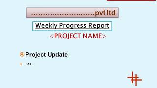 How to make Weekly Progress Report in Construction Site [upl. by Trautman]