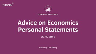 Advice on Economics Personal Statements [upl. by Erdnaet]