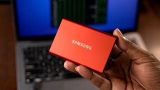 Samsung T7 SSD hands on [upl. by Yluj]