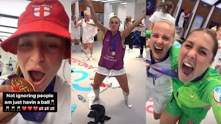 England Lionesses CRAZY CELEBRATIONS  EURO CHAMPIONS [upl. by Audley956]