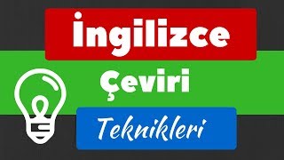 İngilizce çeviri teknikleri amp İngilizce çeviri dersleri [upl. by Eshelman]