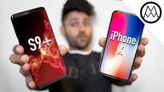 Samsung Galaxy S9 Plus vs iPhone X [upl. by Eissirc]