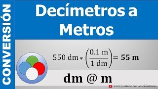 CONVERTIR DE DECÍMETROS A METROS  dm a m [upl. by Amalberga]