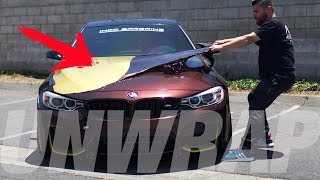 UNWRAPPING BMW M4  Vinyl Car Wrap Removal [upl. by Atil]