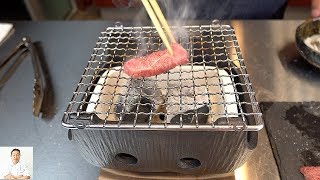 Worlds Best Beef On Binchotan Charcoal Grill  Japanese Miyazaki Wagyu A5 Strip Steak [upl. by Parthena]