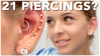 21 Piercings In ONE DAY INSANE [upl. by Leandre]