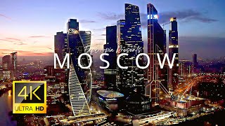 Moscow Russia 🇷🇺 in 4K ULTRA HD 60 FPS by Drone [upl. by Mcleroy]