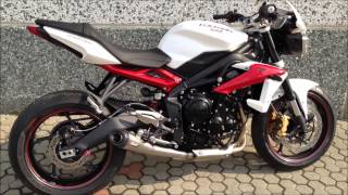 TRIUMPH STREET TRIPLE 675 2013  SCPROJECT CONIC EXHAUST [upl. by Allemat]