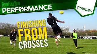 How to score from crosses  Football training drills  Tactics [upl. by Valleau]