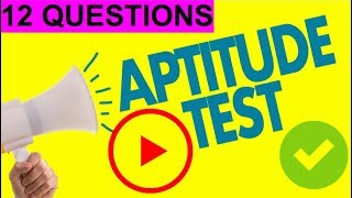 12 x IQ amp Aptitude Test Questions PASS YOUR TEST [upl. by Guevara]