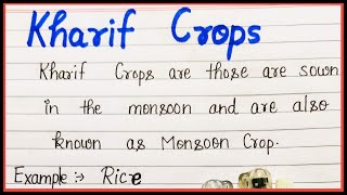 What are kharif crops  Definition of kharif crops [upl. by Jasmine]