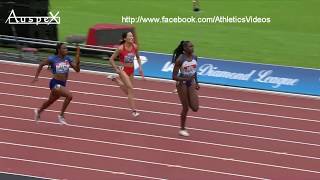 ShellyAnn Fraser Pryce monstrous comeback 4x100m London 2019 [upl. by Attenaej420]