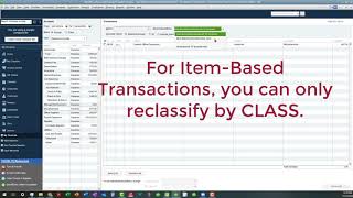 QuickBooks Desktop  Batch Reclassify Transactions Overview [upl. by Tawnya]